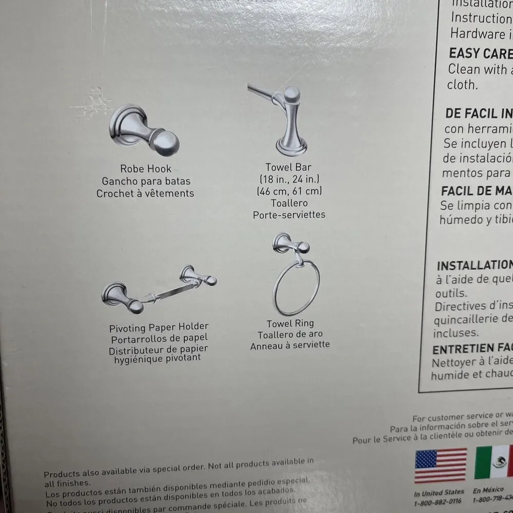 NEW Moen PARLOR Silver Chrome Towel Ring Bathroom Hardware DN5486CH